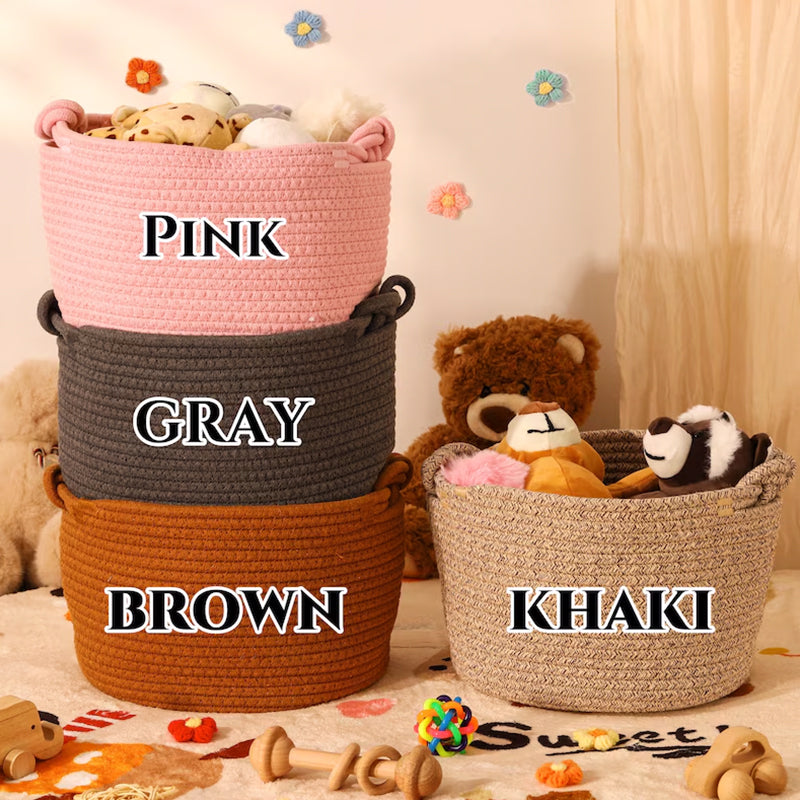 Personalized Pet Basket · Rope Cotton Basket · British made