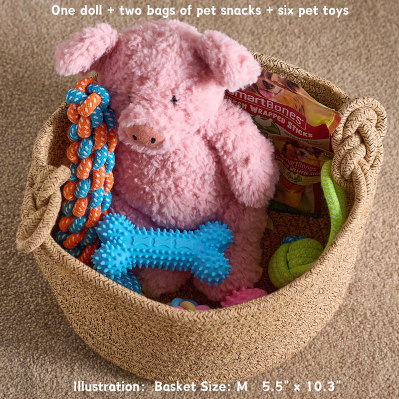 Personalized Pet Basket · Rope Cotton Basket · British made